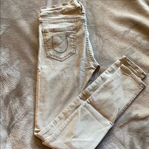 Grey True Religion skinny jeans